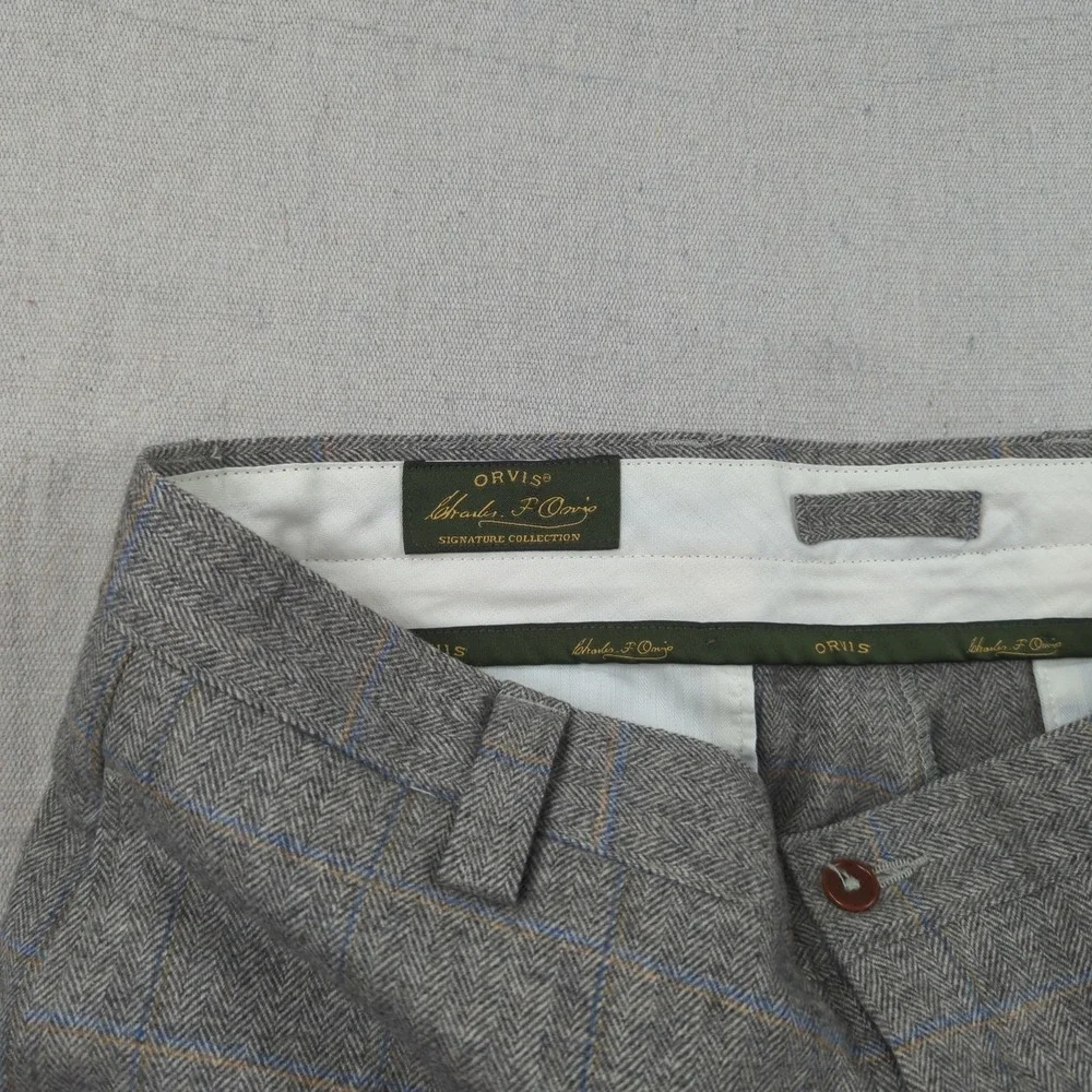 Orvis Pants Mens 34x31 Gray Wool Cashmere Office Preofesional Signature